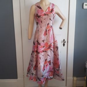 L.K.Bennett midi floral dress with full skirt